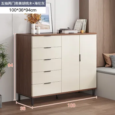 A#169 5 layers + 2 Doors Simply Design Side Cabinet Storage Cabinet 卧室小型收纳柜 Kabinet Penyimpanan