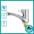 Vòi Lavabo 1 đường nước lạnh (vòi dấu hỏi ) cho bồn rửa mặt chất liệu đồng cao cấp mạ inox bóng cao 11cm mã VR062B1. 