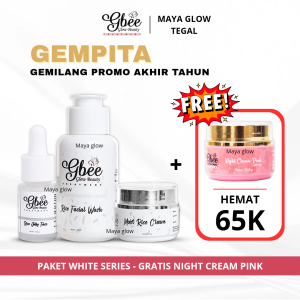 Paket White Series Gbee Glow Beauty Skincare Mencerahkan dan Melembabkan SPF 30PA++ Bpom