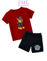 Setelan Kaos Anak-Anak Gambar PAW Patrol Police Chase (usia 2-10 Tahun) Katun PE. 