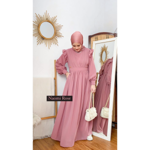 DK - Gamis Jumbo M L XL XXL | Naomi Dress | Gamis Wanita Muslimah | Gamis Terbaru | Fashion Muslim | Gamis Polos Bahan Cringkle Air Flow | Dress Wanita Kekinian | Dress Kondangan | Baju Wanita Pesta | Gamis Lebaran 2024