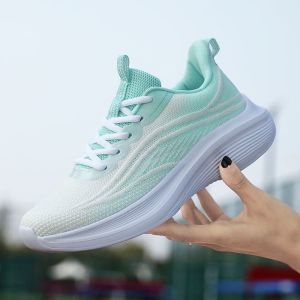 New womens casual sports shoes shock-absorbing shoes soft sole mesh shoes breathable running shoes
