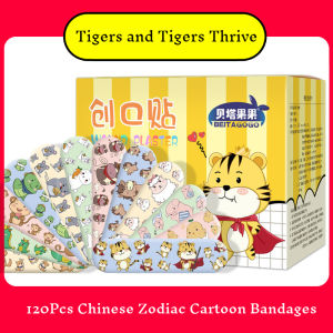 120Pcs Cartoon Band Aid Patches for Children Hemostasis Adhesive Wound Bandages Waterproof Tape