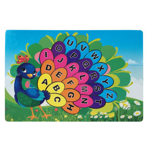 Kayu Seru - Puzzle Burung Merak Alfabet - Mainan Kayu Edukatif - Ukuran 30cm x 20cm