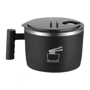 Portable Insulated Noodles Bowl With Sealing Cover Stainless Steels Construction Lunch Container Kitchen Essential