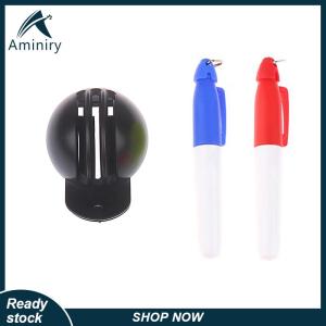 Aminiry[Love sports] 1set Golf Marker Hand Tools With Pens Golfing Marker Tool Alignment Kit With Marker Pen Golfs Balls Drawing Line Tool