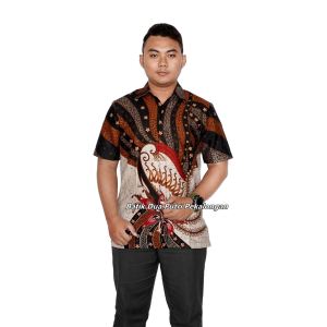 Couple Batik Dress Batik Wanita Kemeja Batik Pria Lengan Pendek Size Lengkap Bahan Katun Tidak Melar Batik Dua Putri Collection = CP PITA