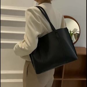 LZD Autumn and Winter Big Bag for Women 2024 New Korean Style Fashionable Simple Large Capacity Soft Leather Tote Casual All-Match Shoulder Bag