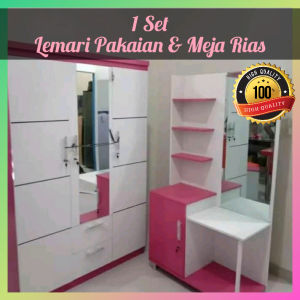 1 SET LEMARI PAKAIAN DAN MEJA RIAS CANTIK