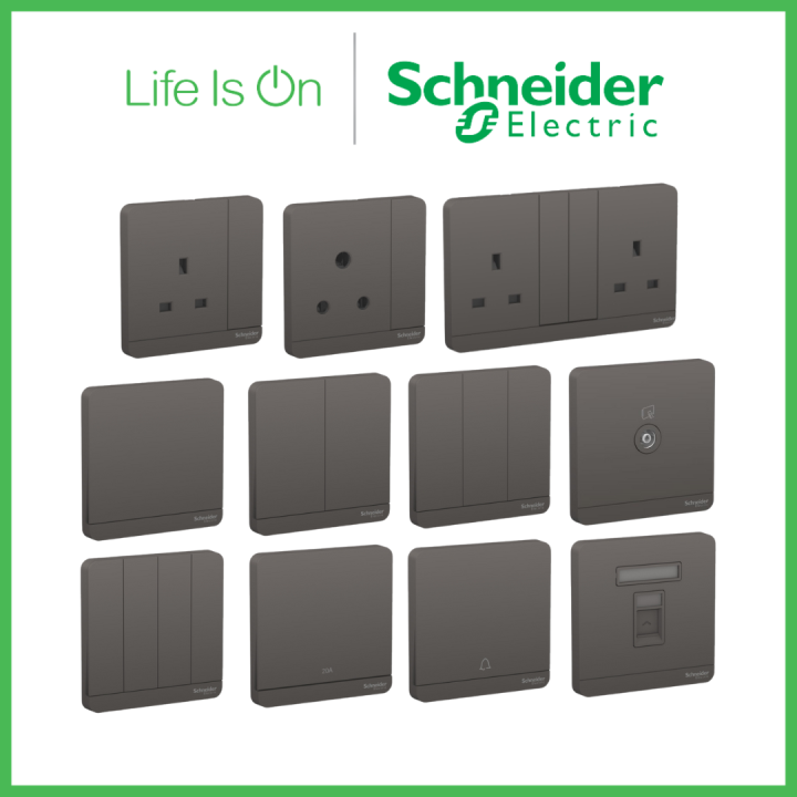 Schneider AvatarOn Switches & Sockets / 13A Switch Socket / Door Bell ...