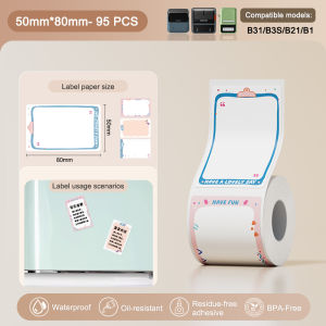 NIIMBOT B21/B3S/B1/B31 Printing Paper Flower Pattern Series Waterproof Oil Proof Scratch Resistant