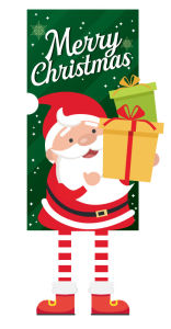 Christmas New Christmas Decorations Hanging Flags Fabric Door Hangings Santa Claus Snowman Elf Restaurant Wall Fabric Hangings