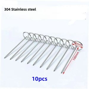 10pcs 304 Stainless Steel Tusuk Panggang Seri Untuk Oven Vertical/Air Fryer