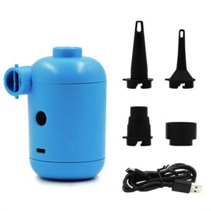 LITUILI DC 5V Máy bơm không khí chạy điện Sạc USB Với 4 đầu nối Máy bơm không khí mini Bơm bơm/bơm giảm tốc Nạp nhanh Bơm hơi Nệm hơi