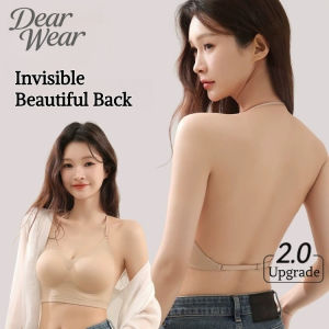 Backless Bra U Shaped Foundation Invisible Seamless Bra Soft Support Small Chest Push Up Breathable Underwear