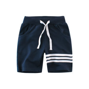 2024 Summer High Quality Boys Girls Stripe Pattern Shorts 100% Pure Cotton Children Sports Casual Half Pants for Ages 1-9 Kids