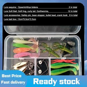 Sports🚴🏻♀️ Lua Bait Set Lua Bait Giả Mồi Lua Sequins Mềm Mồi Bucktails Ray Ếch Minnow Bionic Đóng Hộp Bộ