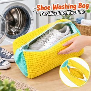 Durable Shoe Washing Machine Bag Reusable Polyester Laundry Bag For Sneakers Casual Shoes Non Shedding Quick Dry Pouch