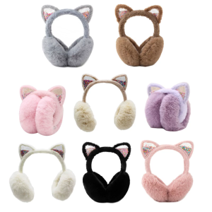 Mũ len che tai bằng lông Cho Phụ Nữ Và Trẻ Em Tai Ấm Hơn Furry Headband Cho Mùa Đông Giáng Sinh quà tặng năm mới