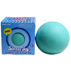 Karafu Stress Joy Question and Answer Ball - Colorful Squeeze Toys - Stress Relief - Fun Interactive Game - Vibrant Colors - 4 Pack
