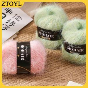 ZTOYL  2 cái nhiều màu Alpaca Mohair Gradient nhuộm Mohair dệt kim tay trung bình dày mô hình bé Len Khăn Choàng chăn