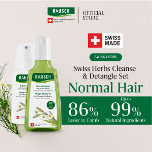 RAUSCH - Normal Hair - Care Collection with Swiss Herbs (Shampoo + Detangling Spray Conditioner)