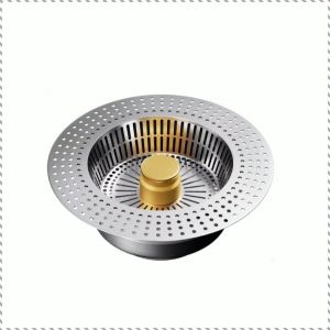 ตัวกรองอเนกประสงค์อ่างล้างจานสแตนเลสพร้อมแกนระบายน้ำแบบลูกกลิ้งป้องกันสนิม