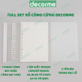 Sổ còng nhựa A4 B5 A5 DecorMe sổ caro vở kẻ caro kẻ ngang còng nhựa cứng có thể tháo còng thay giấy refill tiện dụng. 
