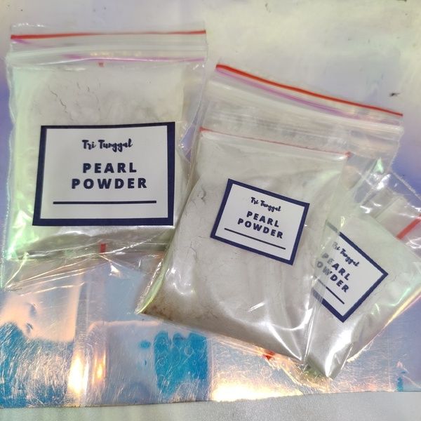 SERBUK PEARL 20gr Glitter Powder Bubuk Warna Putih Mutiara Metallic Butiran Gliter Halus Pewarna Metalic Cat Nail Art Resin