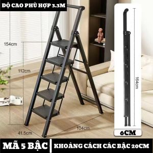 TOSHSUDO - THANG CHỮ A GẤP GỌN CÓ TAY VỊN 3 - 4 - 5 BẬC THÉP CHỐNG TRƯỢT HÀNG NHẬP KHẨU