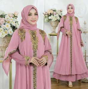 PROMO ABAYA COD!!! SinggalangFashion-Gamis Abaya Turkey/ Abaya Arab Hitam Jersey Mix Ceruti Bordir Mote Swarosky Turkey Model AISYAH & 1105 TERBARU