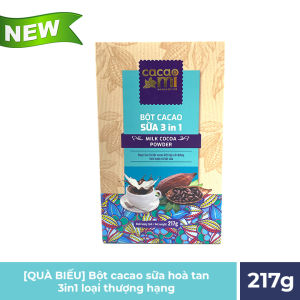 Bột cacao sữa hoà tan CACAOMI thơm đậm vị chocolate dùng pha chế trà sữa socola nóng milo dầm hộp 217g