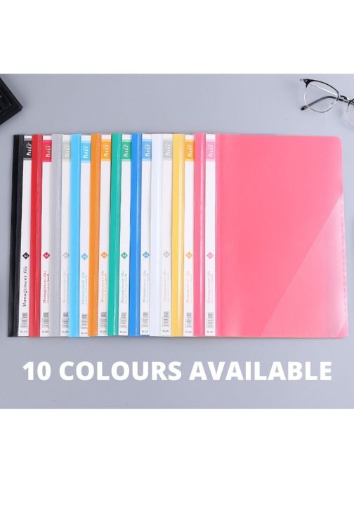 [ PACK OF 12'S ] A4 BILI A320 PP MANAGEMENT FILE ( 10 COLOURS AVAILABLE ...
