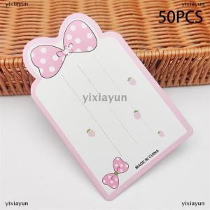[COD] yixiayun 50pcs Pink Border And Pink Bow Display Cards For Hair Cord Hairpin Handmade DIY Jewelry Cardboard Package Hair Clips White Craft Hang Tag Card