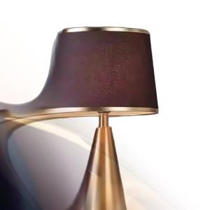 Bedside Table Lamp Modern Simple Black Gold Desk Lamp Fabric Lampshade Home Decor Night Light