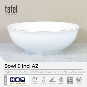 INDO KERAMIK Mangkok Saji Lis Emas HORECA 24 cm