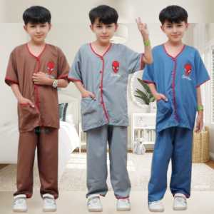 SET BAJU TIDUR ANAK 3-8TAHUN 3PCS 77RIBU // BAJU TIDUR ANAK LAKI LAKI DAN PEREMPUAN -PIYAMA PREMIUM