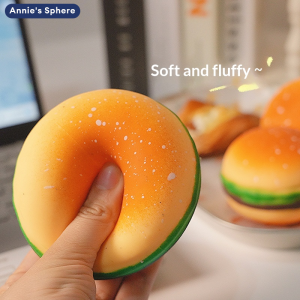 Simulated Burger Toy Hamburger Squeeze Slow-rebound Squeeze Stress Relief Toy Fun Food Squeeze Play Gift Toys