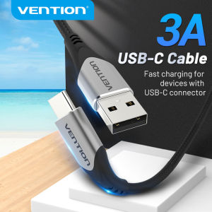 【COD】Vention USB Type C Charger Cable Fast Quick Charging USB C Data Cord for Samsung S10 S9 A11 Xiaom Redmi note 8 pro Huawei Mate 20 30 pro P40 iPad Air 4th Nintendo Switch 3A USB to Type-C Cable