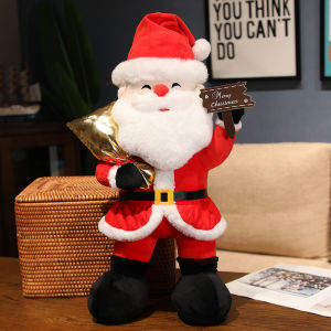 JOJO CASTLE 2025 Merry Christmas Red Santa Claus Plush Toys High Quality 60/80/100/130cm  Christmas Home Party Decor Dolls Stuffed Soft for Baby Kids New Year Gift Mascot 圣诞老人 麋鹿 玩偶