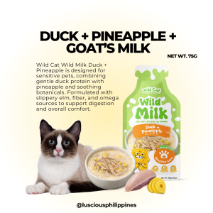 Wild Cat Wild Milk Cat Wet Food Pouch Organic Real Meat Shred + Goats Milk Wet Food 75g