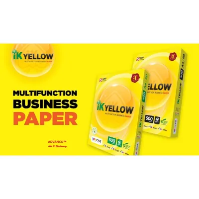 IK YELLOW PAPER (AVAILABLE IN A4 | A3 / 70GSM | 80GSM) (PRICE PER REAM)