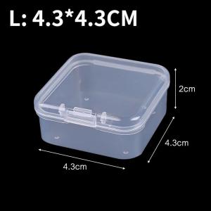60/6PCS Mini Storage Box Transparent Plastic Jewelry Storage Box Container Portable Earring Ring Earplugs Packaging Storage Case