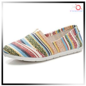 Sepatu Pantofel Wanita Canvas Ethnic Casual Slip On Flat Shoes JOFSH49