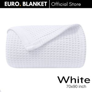 𝐐𝐔𝐄𝐄𝐍 Waffle Blanket 70x90inches Thermal Blanket Hypoallergenic & Soft Perfect Cozy Hostel Selimut