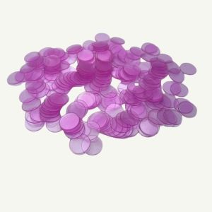 AKZDXE 100Pcs Transparent Round Counting Chips Colorful Plastic Montessori Bingo Chips  Lightweight Teaching Counters Montessori Learning