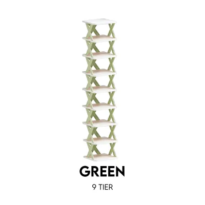 [SG STOCK] Plastic Shoes Racks Multi Layer Storage Cabinet Space Saving DIY Foldable Shoe Rack DIY Multi Tiers Rack