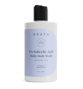Arata 1% Salicylic Acid Body Wash For Bacne Bumpy & Strawberry Skin 300ml
