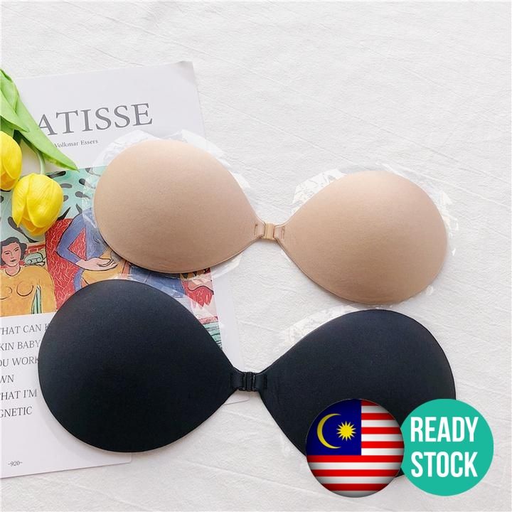 KnD Thick Padded Strapless Backless Push Up Silicon Adhesive Invisible Nude  Bra Bralette Non Slip Bra