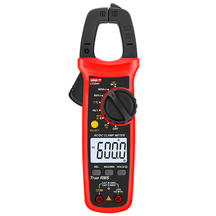 UNI-T Digital Clamp Meter True RMS UT202A+ UT204+ AC DC Voltage Current ...